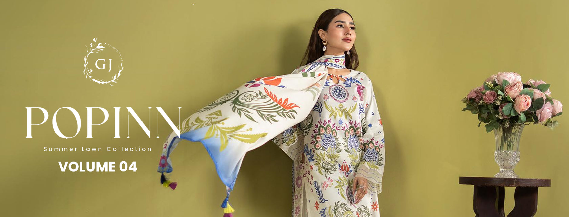 Poppin by Guljee – Summer Lawn Vol 4 banner